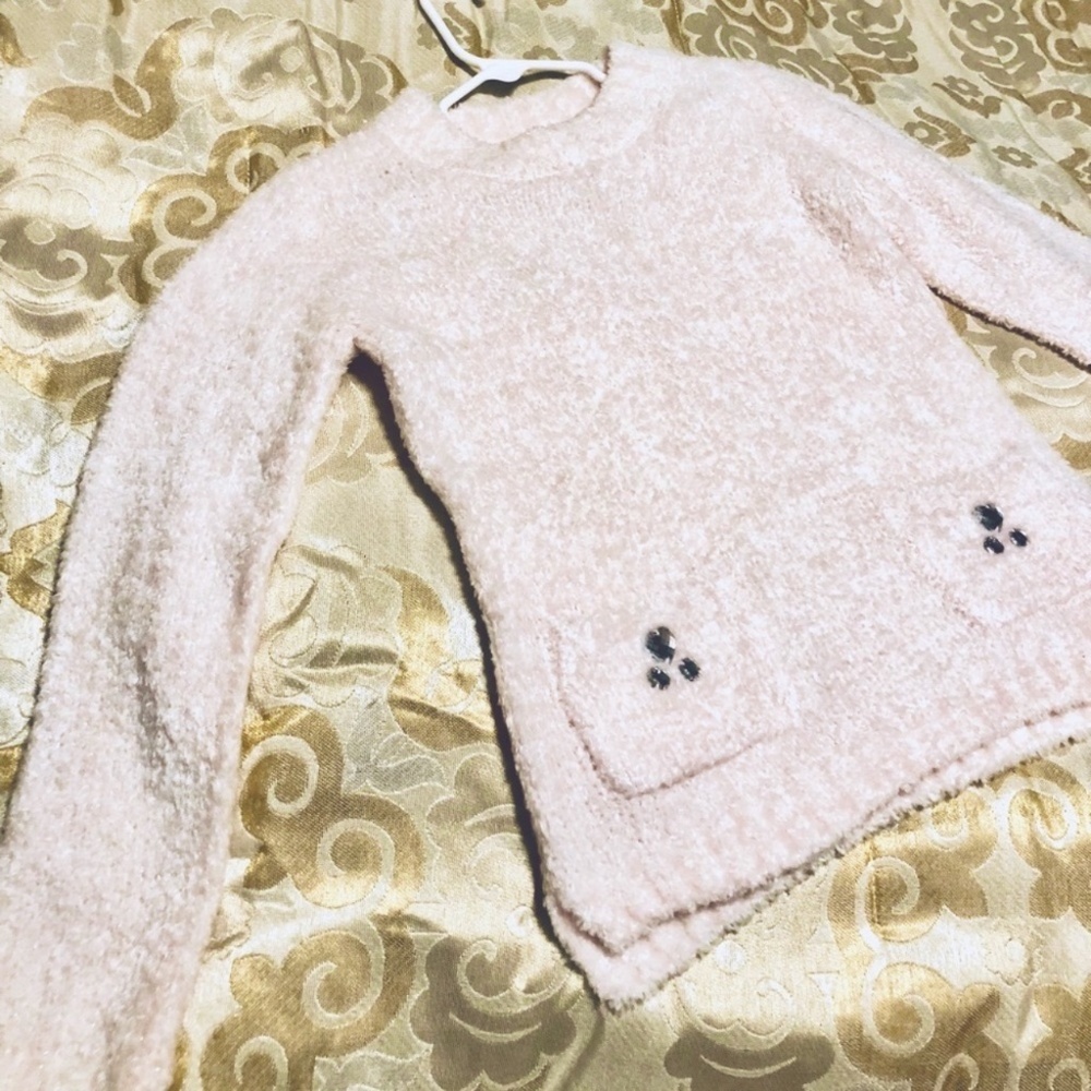 Beautiful Max Studio Girl's Light Pink Shimmery Sweater